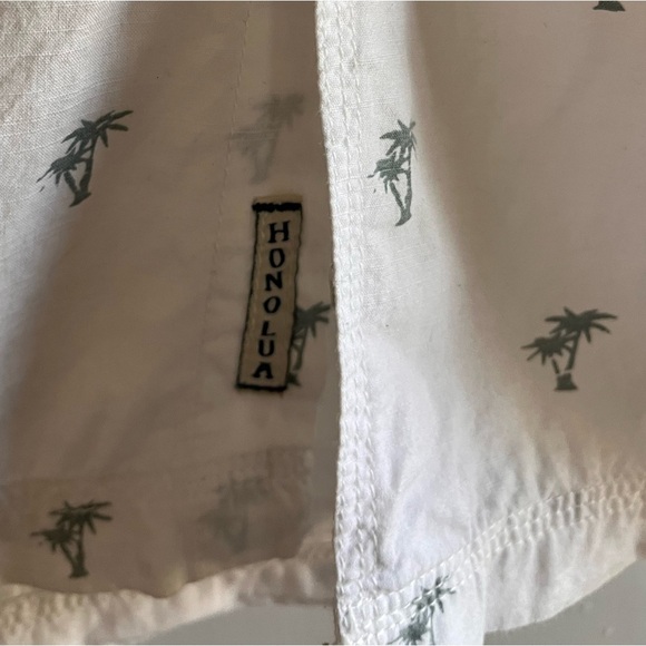 HONOLUA MENS PALM TREES HAWAIIAN BUTTON DOWN SHIRT 100% COTTON SIZE LARGE - Picture 6 of 6